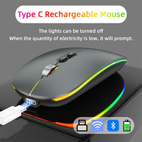 Souris de bureau réglable JERTECH Factory PC, DPI silencieux, souris BT 2.4G, mode double, USB Type C, souris sans fil RGB pour ordinateur portable