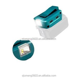 Para <span class=keywords><strong>Makita</strong></span> <span class=keywords><strong>ADP05</strong></span> 14,4 V/18V Lion batería Puerto convertidor USB Dual con foco de luz LED linterna al aire libre para baterías <span class=keywords><strong>Makita</strong></span> - Product Image 2