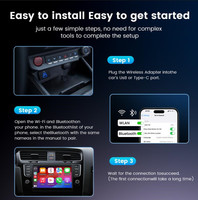 Adaptateur sans fil CarPlay Android Auto 2 en 1 Adaptateur sans fil Ai Box Convertir câblé en sans fil CarPlay Dongle Plug