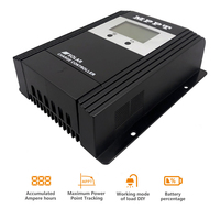 Contrôleur de Charge Solaire MPPT Professionnel avec Écran LCD, Régulateur de Batterie 12V 24V, 40 Ampères