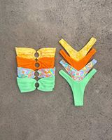 Ensemble de maillots de bain micro bikini classique deux pièces sexy pour femme, couleur unie, avec string et dos nu, grande taille, collection été