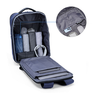 Kingsons Business <b>Backpack</b> 20-35L Laptop <b>Compartment</b> USB Port Men's Travel Bag Solid Color - Product Image 3
