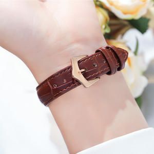 นาฬิกาควอตซ์สายหนังลายไม้ไผ่คลาสสิกเรียบง่ายสำหรับสุภาพสตรีนาฬิกากันน้ำย้อนยุค - Product Image 5