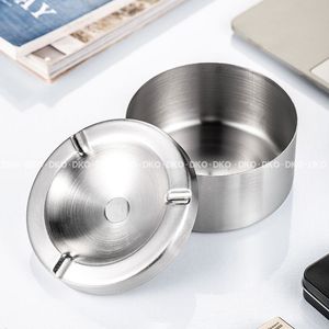 ที่เขี่ยบุหรี่สแตนเลสพร้อมฝาปิดกันลมสำหรับใช้ในบ้าน - Product Image 2