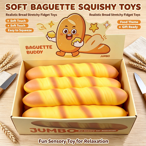 Vendita all'Ingrosso di Giocattoli Squishy Realistici in TPR a Forma di <span class=keywords><strong>Baguette</strong></span>, Colore Marrone Dorato Intenso, per Premi in Classe - Halloween, Compleanno, Festa di Natale - Product Image 1