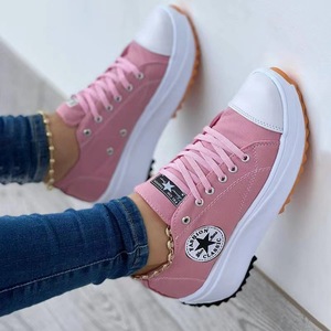 Chaussures pour femmes, chaussures en toile respirantes, chaussures décontractées à tige haute pour femmes, chaussures rehaussantes, nouveau style printemps-automne - Product Image 4