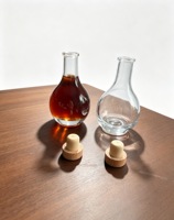 Bouteille en verre transparente vide pour spiritueux, 250 ml, 500 ml, avec bouchon, vente en gros, logo personnalisé pour whisky, brandy, bourbon, gin – Offre spéciale