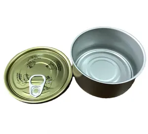 Food grade sealed jar meat seafood cat canned cake dessert can tinplate metal round metal container eoe lid