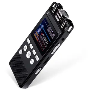 Gravador de áudio estéreo de 1536kbps, gravador de voz digital portátil para palestras
