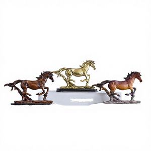 Statuette de cheval simulé, figurine d'animal miniature, cheval en course, peinte à la main, décoration artistique pour la maison, le salon, le meuble TV, porte-bonheur - Product Image 2