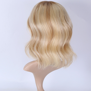 Mono de seda personalizado, base de encaje, 100% pelo virgen europeo, color rubio, acabado completo, cobertura completa - Product Image 5