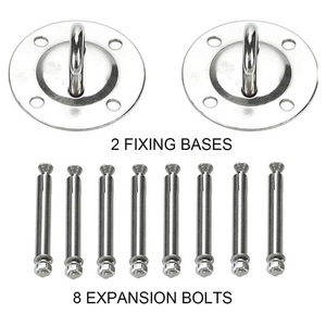 Kit de suspension pour balançoire de yoga en acier inoxydable, ensemble de 5 pièces pour chaise suspendue, équipement d'entraînement, support de montage - Product Image 5