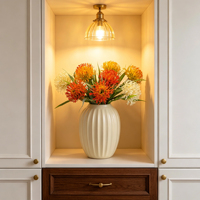 Fleur artificielle de Leucospermum à tige unique de 52 cm, en soie, toucher réel, fleur exotique de Protea pour la décoration de la maison et de mariage, vente en gros