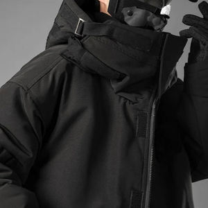 Giacca da uomo giacca da esterno spessa e calda giacca impermeabile giacca con cerniera nuova giacca invernale con cappuccio <span class=keywords><strong>senza</strong></span> <span class=keywords><strong>collo</strong></span> di pelliccia - Product Image 6