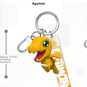 Llavero Metálico 3D Original de <span class=keywords><strong>Digimon</strong></span> con <span class=keywords><strong>Agumon</strong></span> y Gabumon, Accesorio con Temática de Anime, Adorno Coleccionable de Moda de China - Product Image 1
