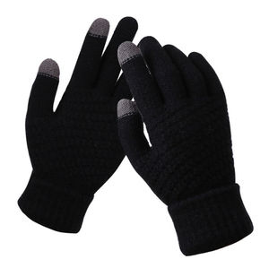 Unisex Touch Screen <b>Gloves</b> Stretch <b>Knitted</b> Wool Mittens Full Finger Acrylic Winter <b>Gloves</b> - Product Image 3