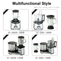 Robot culinaire électrique multifonction professionnel 5-en-1, 1000W, en acier inoxydable, portable, sans BPA, pour usage domestique, design élégant