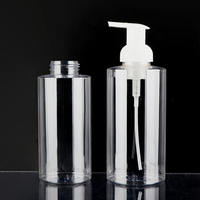 Vente en gros de flacons en plastique PET transparents de 450 ml et 650 ml avec pompe à mousse blanche à la lavande pour savon pour les mains et nettoyant pour le visage