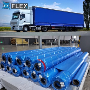 Flfx không thấm nước Tarp xé bằng chứng phẳng Trailer Vật liệu nhiệm vụ nặng nề PVC tráng Bạt vải cuộn cho xe tải Bìa - Product Image 4