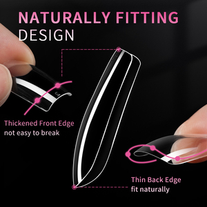 Nhà Sản Xuất Cung Cấp Trực Tiếp Tất Cả Các Loại Móng Tay Giả Traceless Quan Tài Stiletto Vuông Hạnh Nhân Nail Rõ Ràng Mềm Gel Nail Mẹo - Product Image 4