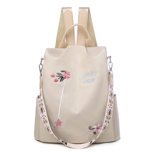 Mochilas de Moda con Bordado de Flores <span class=keywords><strong>para</strong></span> Mujer, Gran Capacidad, Tela Oxford, <span class=keywords><strong>Mochila</strong></span> Escolar <span class=keywords><strong>para</strong></span> Estudiantes - Product Image 2