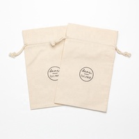 Sac à poussière en toile de coton blanc avec logo personnalisé mini sac à cordon en mousseline petit cadeau pochette à bijoux