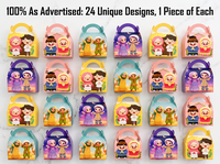 24 boîtes de friandises en papier motif lune et étoile, thème Ramadan Aïd Moubarak, avec 24 styles assortis pour cadeaux de retour pour enfants