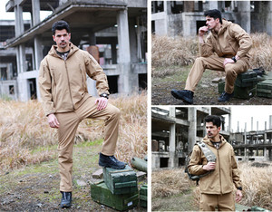 <span class=keywords><strong>Veste</strong></span> tactique imperméable en <span class=keywords><strong>softshell</strong></span> CP Black ESDY pour l'extérieur, uniforme de chasse - Product Image 5