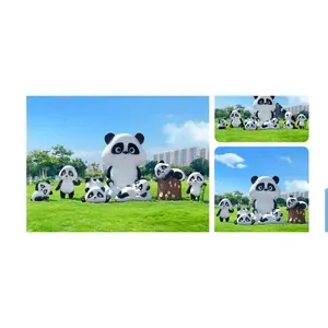 Conjunto de Esculturas de Familia de Pandas en Fibra de Vidrio Personalizadas para Parques Temáticos y Exhibiciones en Plazas - Product Image 3