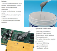 Pasta térmica de Cpu personalizada, superventas, grasa de silicona conductora de calor, pasta térmica de ordenador de 13,9 wmk, pasta de silicona