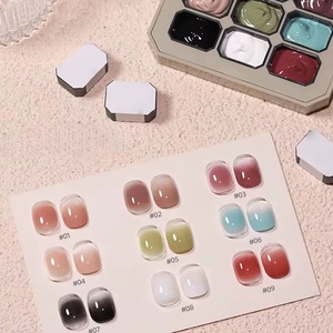 Vernis à ongles gel 9 couleurs dégradé solide haute saturation, idéal pour la manucure française, convient aux techniciennes et aux débutantes. - Product Image 5
