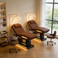 Table de massage de salon confortable en cuir PVC, mobilier de spa pour salons de beauté