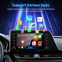 Adaptor Carplay Android Auto Nirkabel 3 in 1, Airplay Mirroring, Dongle USB Universal, Kotak WiFi Berkabel ke WiFi, Plug and Play, Pintar