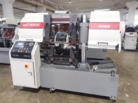 Machine à scier à ruban métallique à double colonne entièrement automatique avec commande PLC