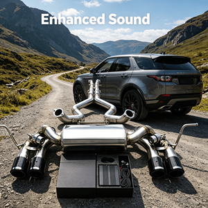 Sistema <span class=keywords><strong>de</strong></span> Escape Deportivo con Salida Cuádruple, Silenciador <span class=keywords><strong>de</strong></span> <span class=keywords><strong>Sonido</strong></span> Mejorado para Land Rover Defender 2.0T 3.0T 5.0 V8, Acero Inoxidable <span class=keywords><strong>de</strong></span> Alta Resistencia - Product Image 2