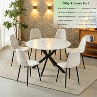 Table Ronde Légère en Céramique Moderne Minimaliste Facile à Assembler pour la Décoration Intérieure – Offre Spéciale OKAY