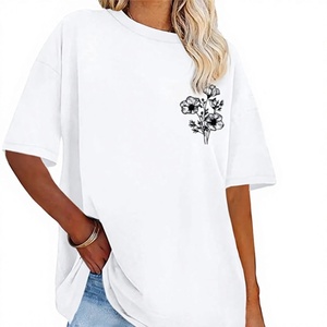 <b>Women's</b> <b>White</b> V-neck Regular Fit Short Sleeve Cotton Canvas Eco-Friendly Casual Spring Summer <b>T</b>-<b>Shirt</b> - Product Image 1