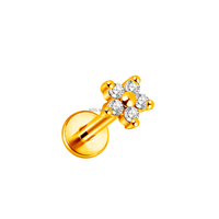 Magnifiques clous d'oreille en zircon à filetage interne, barre de langue, labret, piercing, bijoux, anneau de lèvre, prix imbattable, haute qualité