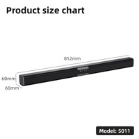 Mgitec Soundbar Speaker Nirkabel 10W 2 Speaker Bahan Plastik Penguat Suara TV Bentuk Strip Audio Rumah Aux untuk Speaker