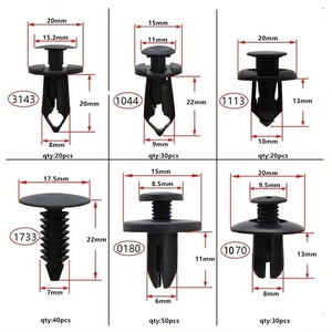 Car Clips 190Pcs 6 Sizes Plastic <b>Fasteners</b> Rivets Bumper Mudguard Fixing General Purpose Repair Replacement - Product Image 4