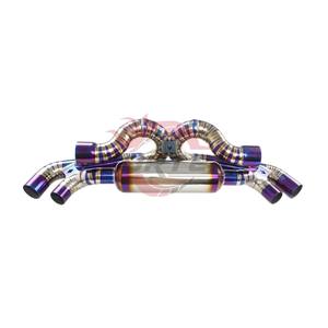 Sistema de Escape Catback Valvetronic de Titanio de Alto Rendimiento Vortex para Porsche 992 Carrera 992 Turbo S, Acabado Pulido Espejo Azul Quemado - Product Image 1