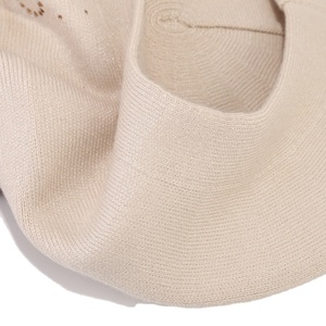 En gros, Béret français vintage, style jeune et frais, en tricot, orné de <span class=keywords><strong>fleurs</strong></span> thermocollées, artistique, pour <span class=keywords><strong>femme</strong></span>, style <span class=keywords><strong>peintre</strong></span>, pour occasions décontractées, fêtes, hiver et voyages - Product Image 4