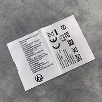Usine Personnalisée Vêtement Collier Textile Soin Tissu Satin Soie Impression Logos Cou Ruban Nylon Laver Étiquettes Tissées
