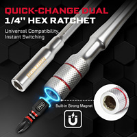 Clé à cliquet métrique OEM 33 pièces, douilles de 6, 8, 10 mm, double tête, poignée ergonomique, qualité industrielle, embouts mixtes PH TX SL HEX PZ