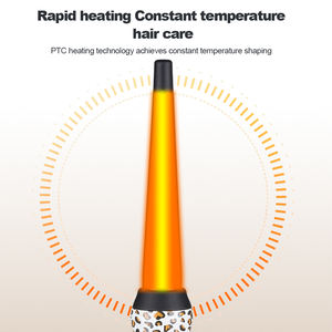 <span class=keywords><strong>Fer</strong></span> à friser à cône rotatif anti-brûlure de haute qualité pour créer un curling naturel. - Product Image 5