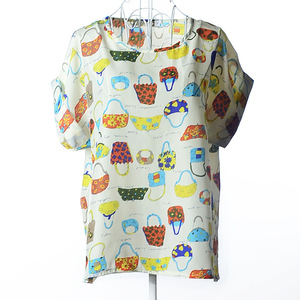 Blusa de manga corta con cuello redondo para verano, camisa con estampado Floral para <span class=keywords><strong>playa</strong></span> - Product Image 6