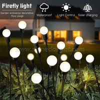 IP65 luciole vacances fête de mariage 6 8 10 led lumière se balançant rgb étanche ver de feu décoration luciole lumière solaire jardin lumière