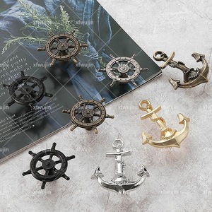 Poignée de tiroir et de meuble Xiaofei Hardware, style ancre et gouvernail, en alliage de zinc, à trou unique, moderne et minimaliste - Product Image 3