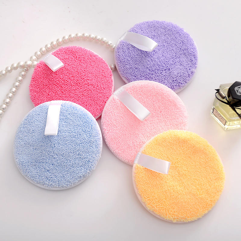 可重复使用豪华定制标志新型超细纤维魔法橡皮擦面部清洁美容去除垫