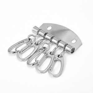 Porte-clés haut de gamme en alliage de zinc moulé sous pression à 5 dents, support de clés de voiture en métal, style luxueux chromé pour usage domestique - Product Image 2